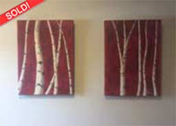 Twin Birch Trees