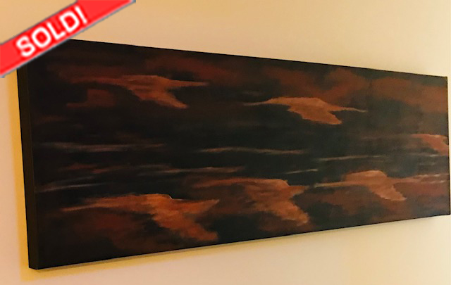 Painting of Geese on a Mission