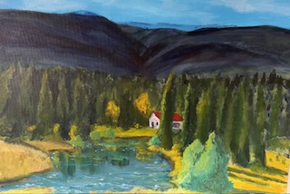 Painting of Columbia River BC
